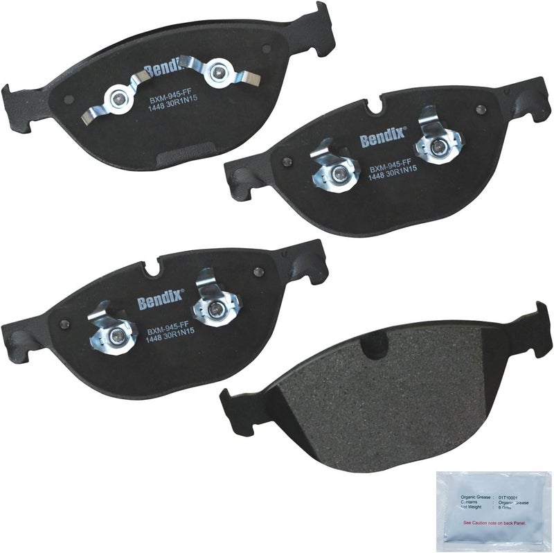 Bendix Priority1 CFM1448 Semi-Metallic Front Brake Pads for Jaguar XF 2015-2010,XFR 2012-2010,XFR 2015-2014,XFR-S 2015-2013,XJ 2019-2011,XJR 2017-2014,XJR575 2019-2018,XKR 2015-2010,XKR-S 2015-2012 - Image 1